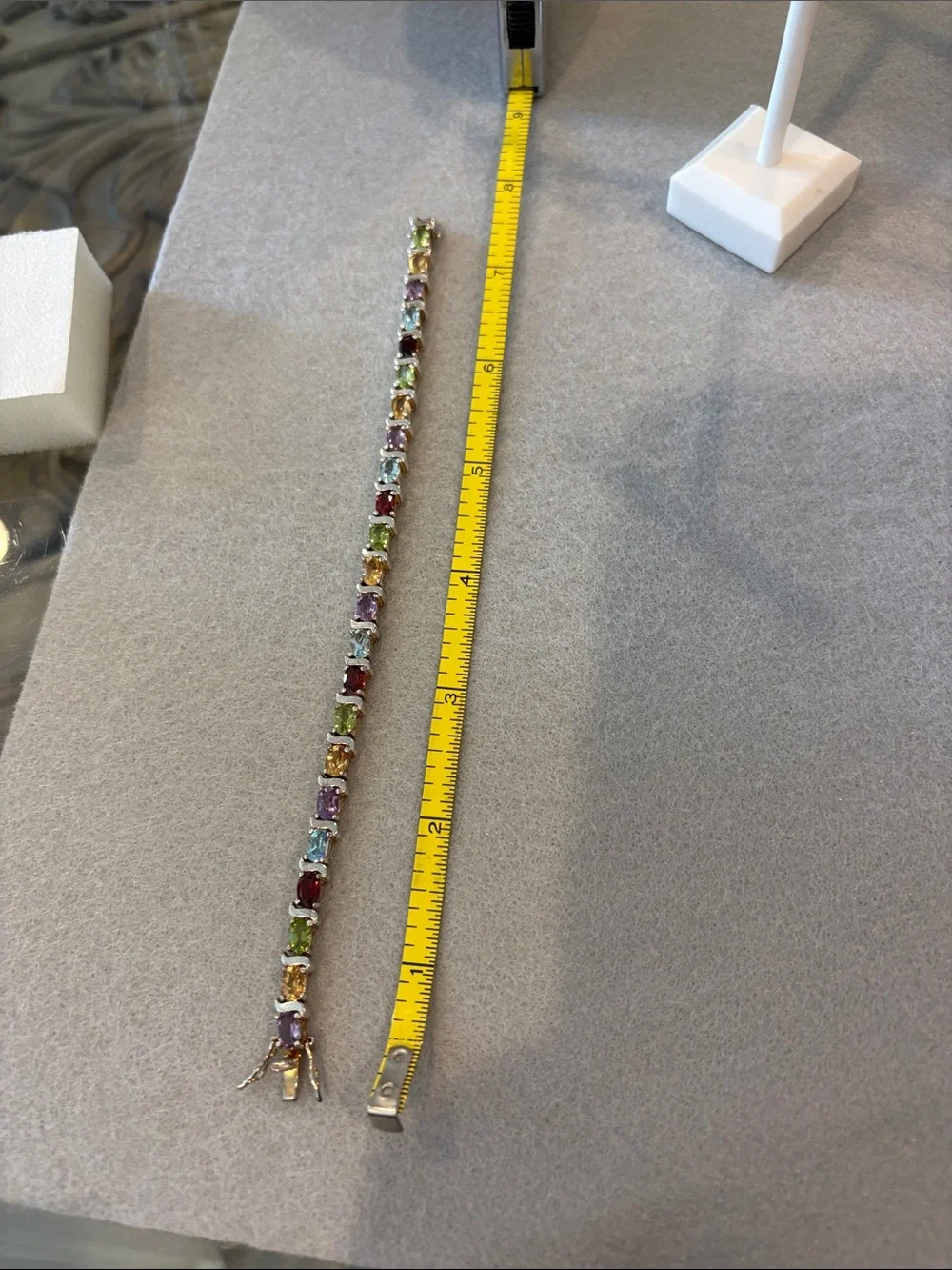 Multicolor Gemstone Tennis Bracelet - Women Jewelry